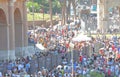 Tourists Colosseum Rome Italy