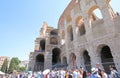 Tourists Colosseum Rome Italy