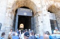 Tourists Colosseum Rome Italy