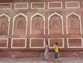 People visit the Delhi Fort in Delhi, India Royalty Free Stock Photo