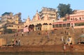 Ganges river ghat Varanasi India Royalty Free Stock Photo