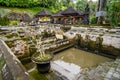 People visit Goa Gajah Temple and park in Ubud, Bali, Indonesia Royalty Free Stock Photo