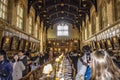 people visit the great hall of Christ Church, University of Oxford, England Royalty Free Stock Photo