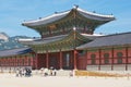 People visit Gyeongbokgung Royal Palace in Seoul, Korea.