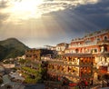 The People visit heritage Old Town of Jiufen located in Ruifang District of New Taipei City. Jiufen is also known as Jioufen or Royalty Free Stock Photo