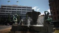 People visit Jarntorget square in Haga district in Gothenburg, Sweden.