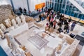 People visit museum that was built on site of ancient Roman temple in ancient town Narona Royalty Free Stock Photo