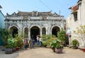 People visit the old building in Sadek, Vietnam