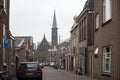 People visit old town in Den Bosch, Netherlands. Leiden is the 6th largest agglomeration in the Netherlands . Royalty Free Stock Photo