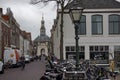 People visit old town in Den Bosch, Netherlands. Leiden is the 6th largest agglomeration in the Netherlands . Royalty Free Stock Photo