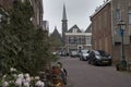 People visit old town in Den Bosch, Netherlands. Leiden is the 6th largest agglomeration in the Netherlands . Royalty Free Stock Photo