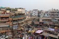 Street market cityscape New Delhi India