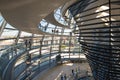 People visit the Reichstag dome in Berlin, Germany Royalty Free Stock Photo