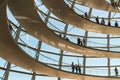 People visit the Reichstag dome in Berlin, Germany Royalty Free Stock Photo