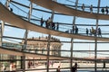 People visit the Reichstag dome in Berlin, Germany Royalty Free Stock Photo