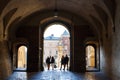 People visit Royal Wawel Castle in Krakow
