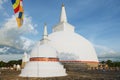 People visit Ruwanwelisaya stupa in Anuradhapura, Sri Lanka.