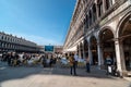 People visit San Marco square in Venice Royalty Free Stock Photo