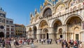People visit the San Marco square in Venice Royalty Free Stock Photo