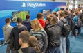 Sony PlayStation booth during CEE 2017 in Kiev, Ukraine