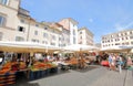 Street market Piazza Campo de Fiori Rome Italy