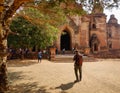 People visit Sulamani temple in Bagan, Myanmar
