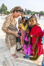 People visit the Taj Mahal in India