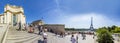 People visit the Trocadero, Palais de Chaillot