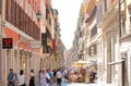 Via Condotti street cityscape downtown Rome Italy