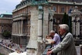 People visiting Buda palace in Budapest