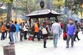 People are visiting the Confucian Lingyin temple, Hangzhou, China