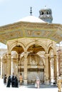 People visiting the courtyard sahn of the mosque Muhammad Ali. Cairo. Egypt