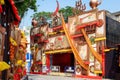 People are visiting Durga Puja pandals from outside because Durga Puja pandals are made no-entry zones for the visitors due to the Royalty Free Stock Photo