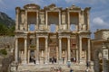 People Visiting and Enjoying Ancient Celsius Library in Ephesus Turkey