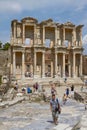 People Visiting and Enjoying Ancient Celsius Library in Ephesus