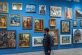 People visiting the exposition of the Collection Russian State Museum of St Petersburg/Malaga