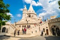 People visiting the Fisherman`s Bastion in Budapest,Hungary Royalty Free Stock Photo