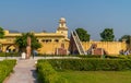 People visiting the Jantar Mantar Astronomical Center in Jaipur India on a sunny day