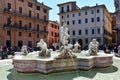 Neptune fountain at Piazza Navona in Rome, Italy Royalty Free Stock Photo