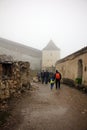 Rasnov Medieval Stronghold - tourists waking