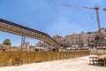 People visiting and reading Torah around the Western Wall in Jerusalem Royalty Free Stock Photo