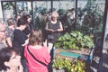 People visiting the rooftop garden at Tampere Talo