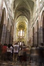People visiting the Saint Vitus Cathedral, Prague