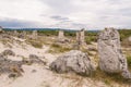 People visiting the Stone Forest, Bulgaria.