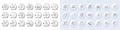 People voting, Currency rate and Voicemail line icons. For web app, printing. Line icons. Vector