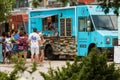 People Wait And Order From Food Truck At Atlanta Festival