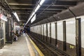 People wait at subway station 9th street in New York Royalty Free Stock Photo