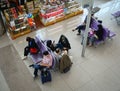 People waiting for boarding at Tan Son Nhat airport, Saigon, Vietnam Royalty Free Stock Photo