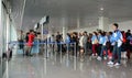 People waiting for boarding at Tan Son Nhat airport in Saigon, Vietnam