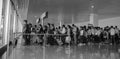 People waiting for boarding at Tan Son Nhat airport in Saigon, Vietnam Royalty Free Stock Photo